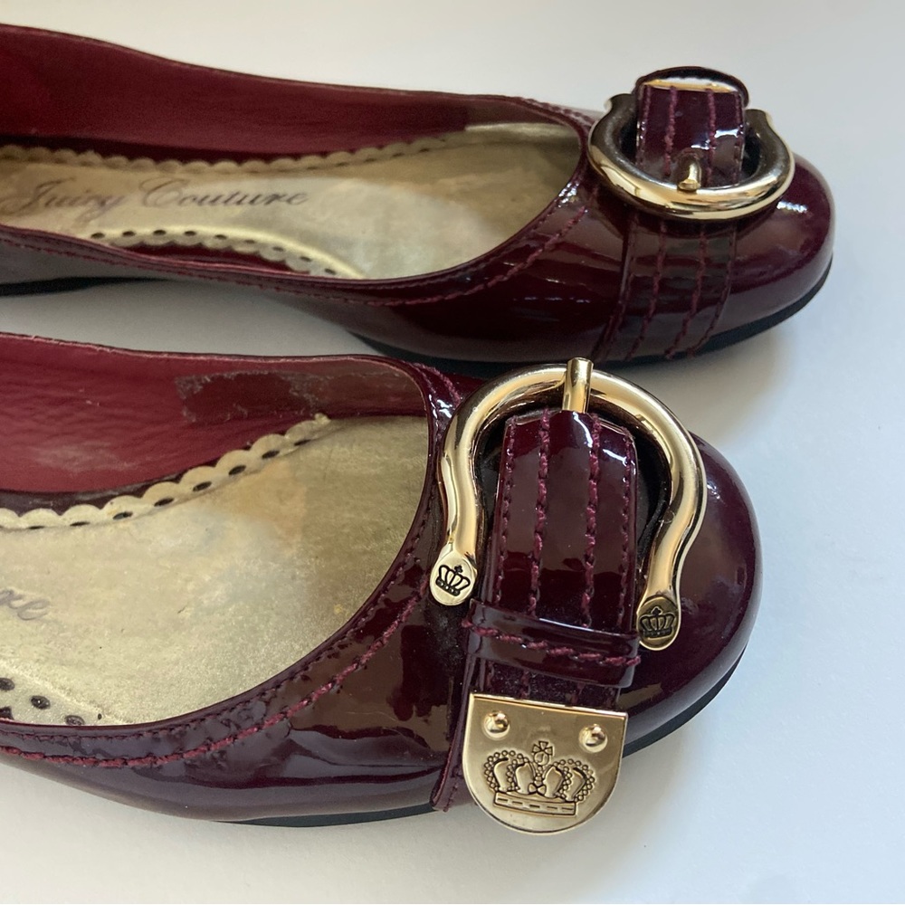 Juicy Couture Ruby Red Ballet Flats. Size 8. Perfect for the holidays. Y2K